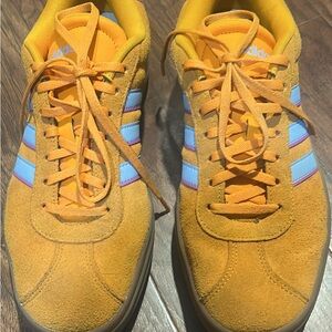 Adidas Women's Bright Orange and Blue Gazelles